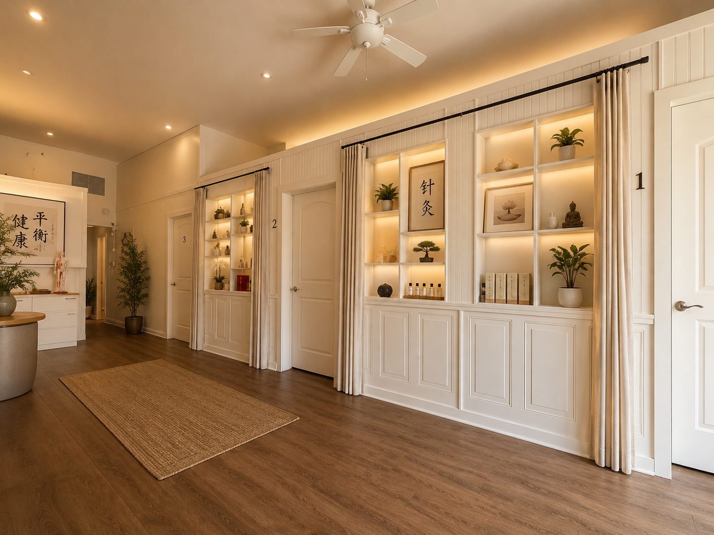 The welcoming interior of Harmony East Wellness and Acupuncture